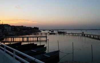 Lesina Lagoon at sunset